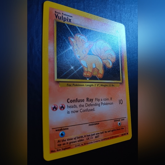 Vulpix Pokemon Card - Base Set - NO. 68/102 Common Non-Holo - Picture 3 of 9
